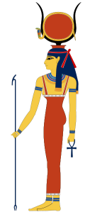 Hathor with cow horns